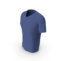 Male V Neck Worn Dark Blue PNG & PSD Images