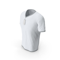 Male V Neck Worn With Tag White and Gray PNG & PSD Images