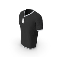 Male V Neck Worn With Tag White and Black PNG & PSD Images