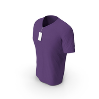 Male V Neck Worn With Tag Purple PNG & PSD Images