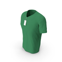 Male V Neck Worn With Tag Green PNG & PSD Images