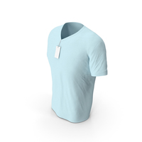 Male V Neck Worn With Tag Blue PNG & PSD Images