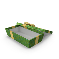 Gift Box Open Green PNG & PSD Images