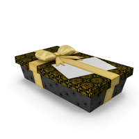 Gift Box Label Black PNG & PSD Images