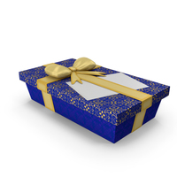 Gift Box Label Blue PNG & PSD Images
