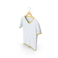 Male V Neck Hanging White and Yellow PNG & PSD Images