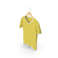 Male V Neck Hanging White and Yellow PNG & PSD Images