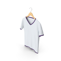 Male V Neck Hanging White and Purple PNG & PSD Images