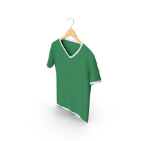 Male V Neck Hanging White and Green PNG & PSD Images