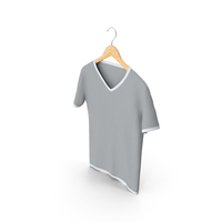 Male V Neck Hanging White and Gray PNG & PSD Images