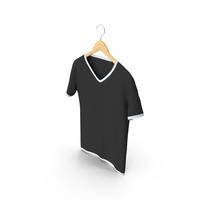 Male V Neck Hanging White and Black PNG & PSD Images