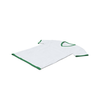 Male V Neck Laying White and Green PNG & PSD Images