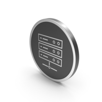 Silver Icon Server PNG & PSD Images