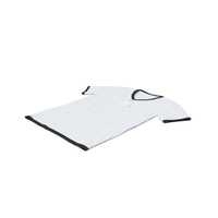 Male V Neck Laying With Tag White and Black PNG & PSD Images