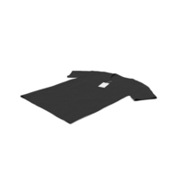 Male V Neck Laying With Tag Black PNG & PSD Images