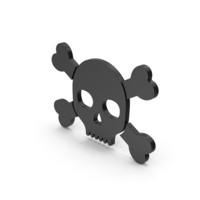 Symbol Skull With Crossed Bones Black PNG & PSD Images