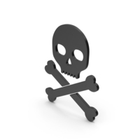 Symbol Skull With Crossed Bones Black PNG & PSD Images