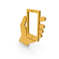 Cell Phone Yellow Icon PNG & PSD Images