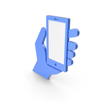 Cell Phone Blue Icon PNG & PSD Images