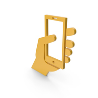 Cell Phone Yellow Icon PNG & PSD Images