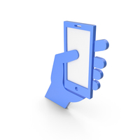 Cell Phone Blue Icon PNG & PSD Images