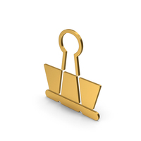 Symbol Binder Clip Gold PNG & PSD Images