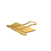 Gold Symbol Binder Clip PNG & PSD Images