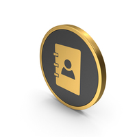 Gold Icon Address Book PNG & PSD Images