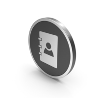 Silver Icon Address Book PNG & PSD Images