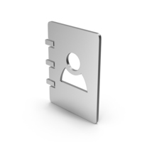 Symbol Address Book Silver PNG & PSD Images