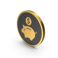 黄金图标bank png＆PSD图像
