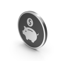 Silver Icon Piggy Bank PNG & PSD Images