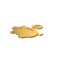 Gold Symbol Piggy Bank PNG & PSD Images