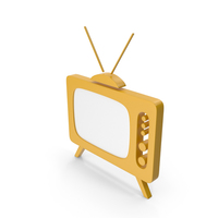 Television Yellow Icon PNG & PSD Images