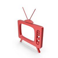 Television Red Icon PNG & PSD Images