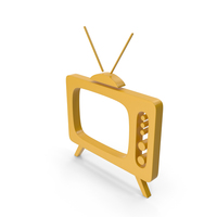 Television Yellow Icon PNG & PSD Images