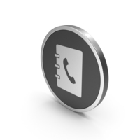 Silver Icon Phonebook PNG & PSD Images