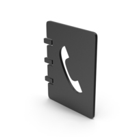 Symbol Phonebook Black PNG & PSD Images