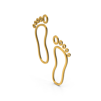 Symbol Footprint Gold PNG & PSD Images