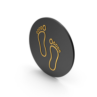 Footprint Gold Icon PNG & PSD Images