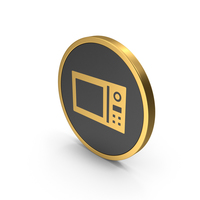 Gold Icon Microwave Oven PNG & PSD Images