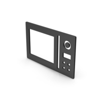 Symbol Microwave Oven Black PNG & PSD Images