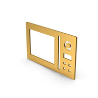 Symbol Microwave Oven Gold PNG & PSD Images