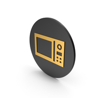 Microwave Oven Gold Icon PNG & PSD Images