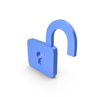 Unlocked Padlock Blue Icon PNG & PSD Images