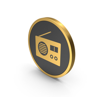Gold Icon Radio PNG & PSD Images