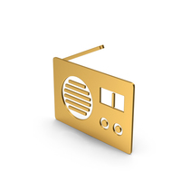 Symbol Radio Gold PNG & PSD Images