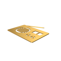Gold Symbol Radio PNG & PSD Images