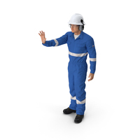 Oil Gas Worker Fully Equipped Standing Pose PNG & PSD Images