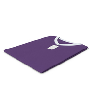 Male V Neck Folded With Tag White and Purple PNG & PSD Images